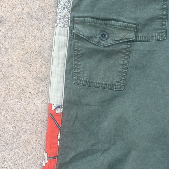 Anthropologie The Wanderer Side Striped Green Cargo Pants Women's Size 29 - Picture 7 of 13